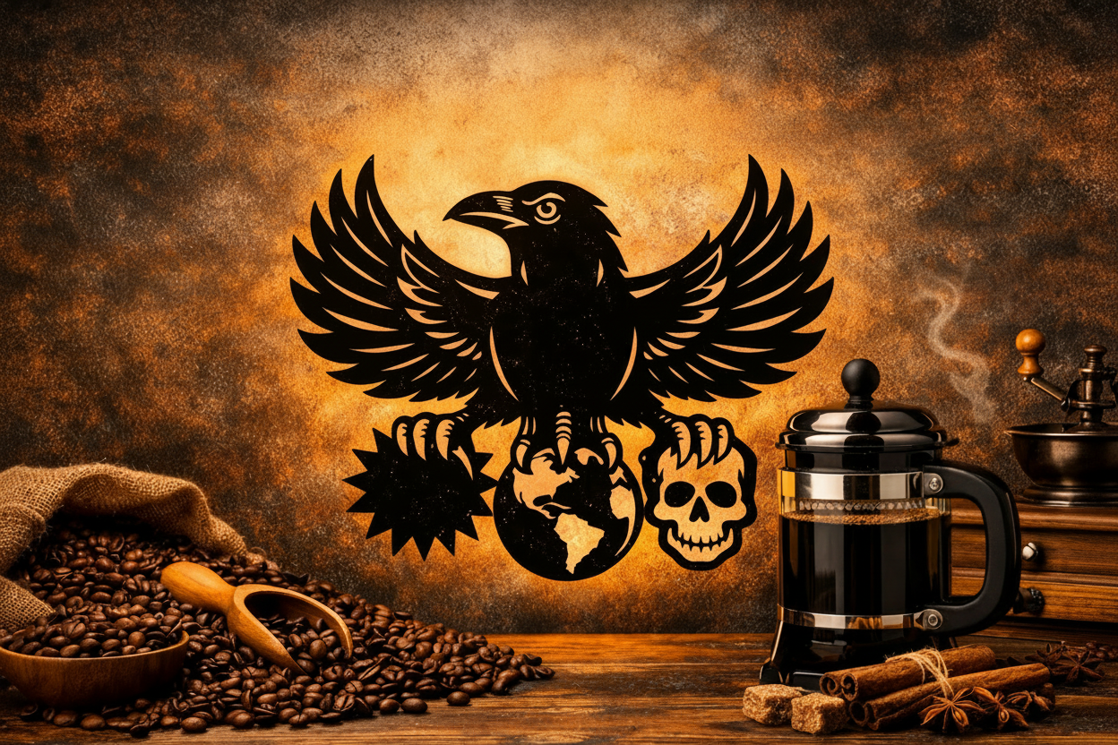 Tri Crow Coffee and Tea is premium small-batch coffee and tea for everyone - this is the logo banner for tricrowcoffee.com